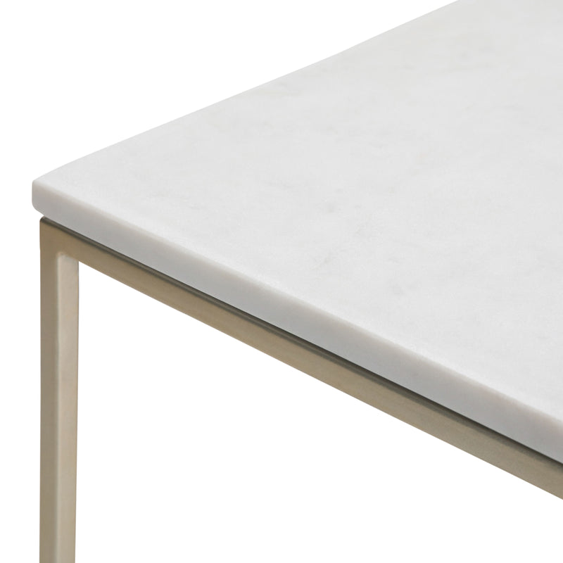 Kline - Accent Table - White / Gold