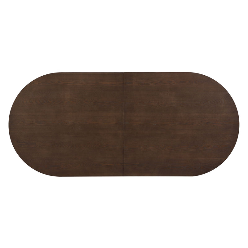 Modern Rustic Oval Dining Table With Double Pedestal Base