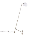 Eileen - Contemporary Floor Lamp - Nickel / White