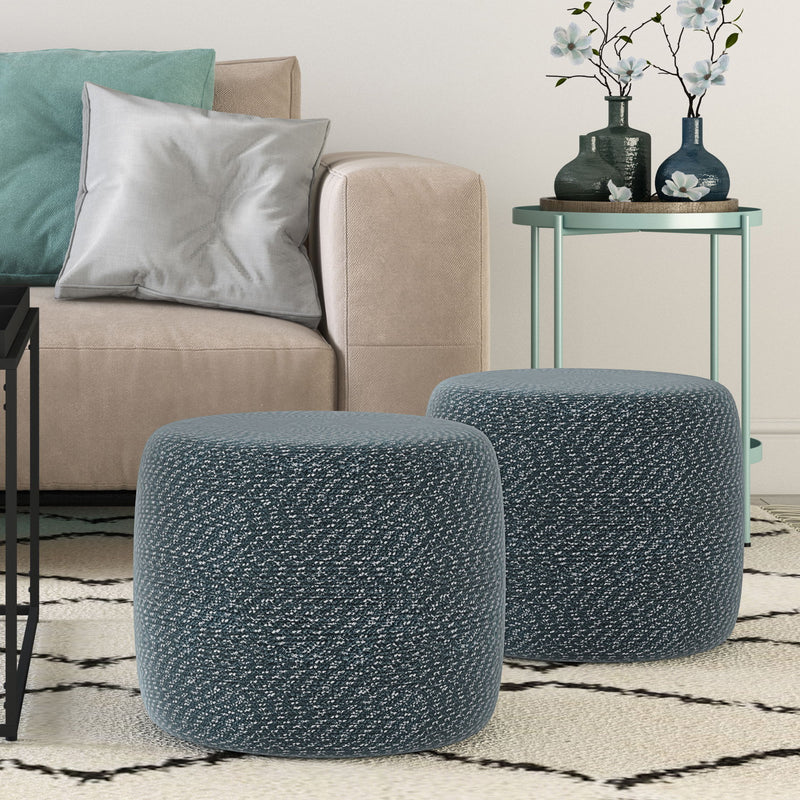 Bayley - Versatile Round Braided Pouf