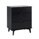 Mid Century Modern 3 Drawer Dresser - Black