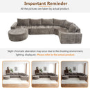 U-Shaped Oversized Modular Cloud Sectional Sofa With Deep Seat For Living Room
