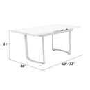 Palton - Dining Table - High Gloss White Finish - Atlantic Fine Furniture Inc