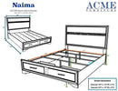 ACME Naima Queen Bed in White 25770Q