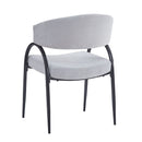 Contemporary Upholstered Dining Chairs With Metal Legs (Set of 2)