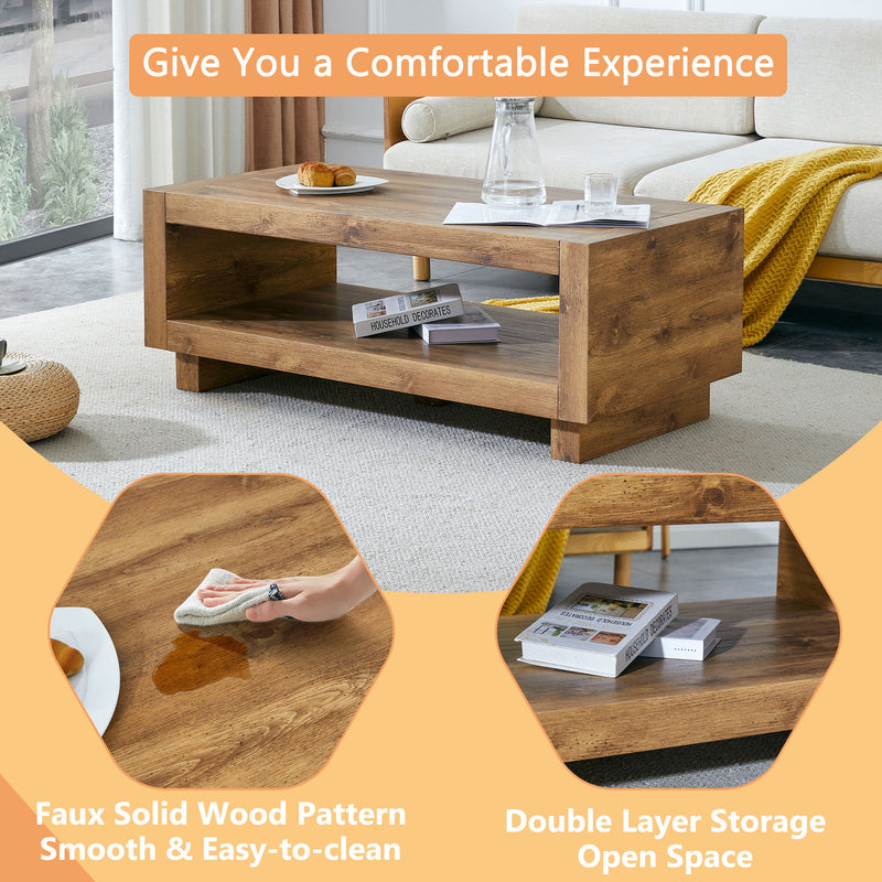 Modern Minimalist Rectangular Coffee Table