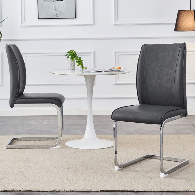 Luxury Simple Arch Chair, High Resilience With Metal Legs