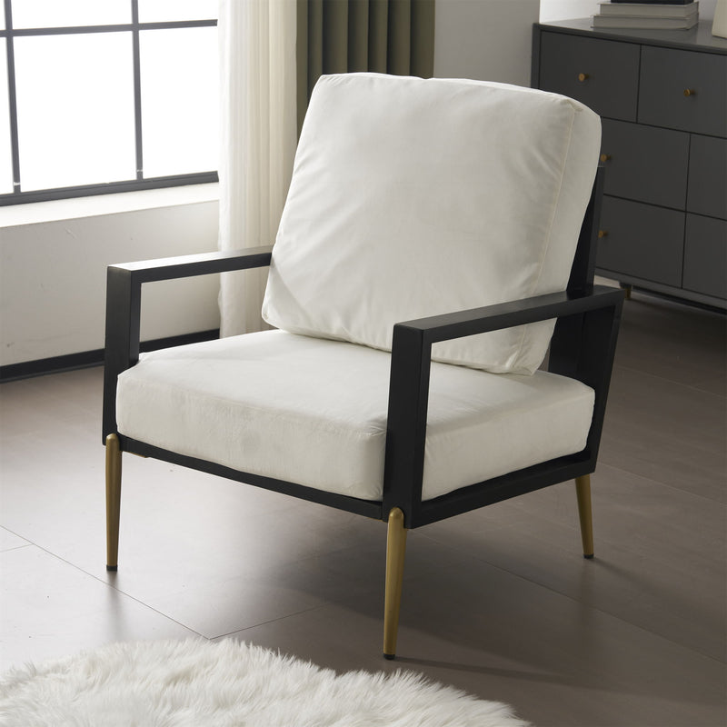 Modern Armchair With Solid Wood Frame