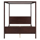 Canopy Platform Bed With Headboard And Footboard, Slat Support Leg