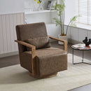Swivel Modern Upholstered Accent Chair With Armrests