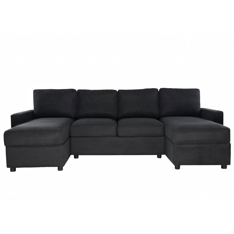 Convertible Sectional Sofa With Storage Chaise Lounges And USB Ports