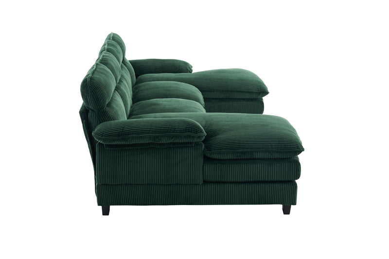 U-Shaped Profile Sofa, Including Two Single Seats And Two Chaise, Modular Sofa, Corduroy Sofa