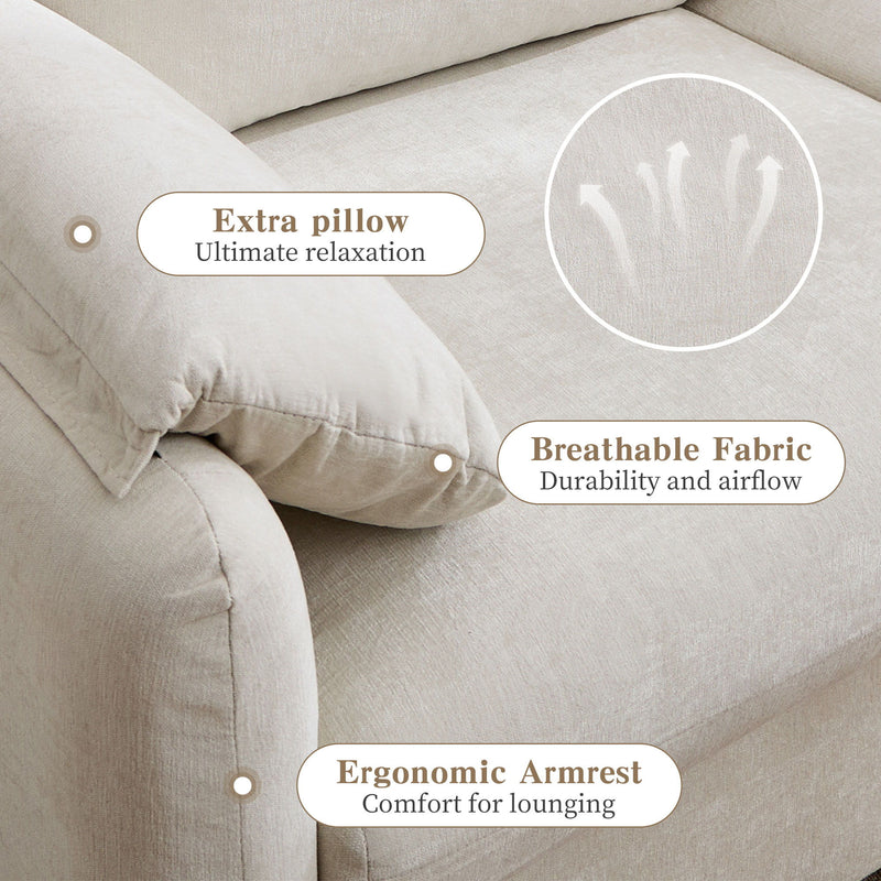 Modern Minimalist Down Filled Sofa