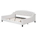 Modern Luxury Tufted Button Daybed, Full, Beige