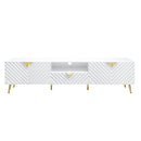 Gaines - High Gloss TV Stand - White
