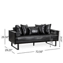 Contemporary Oversized Loveseat With Accent Pillow