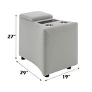 Emee - Console With USB - Gray Corduroy