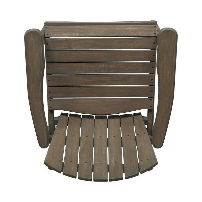 Outdoor Weather Resistant Acacia Wood Adirondack Dining Chairs (Set of 2)
