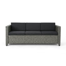 Thalassa - Outdoor 3 Seater Sofa With Removable Cushions And Steel Frame