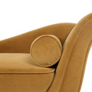 Auroral - Velvet Upholstered Chaise Lounge With Scrolled Arms And Tapered Legs