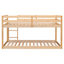 Twin over Twin Floor Bunk Bed,Natural(New SKU:W504P148543)