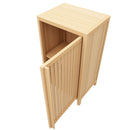 Bamboo Freestanding Storage Cabinet With Door And Shelf For Bathroom, Living Room, Kitchen - Natural / Natural Wood