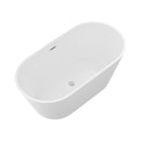 Gloss Freestanding Bathtub With Drain, Stand Alone Soaking Tub