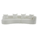 Elegant Curved Sectional Sofa With Full Foam Comfort