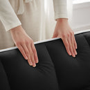 Convertible 3 In 1 Sofa Bed With Adjustable Sleeper Chair And Multi Pockets - Black