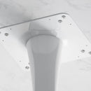 Hexagonal Coffee Table With Printed Marble Top And Base - White Marble