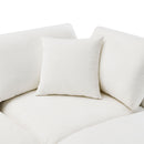 Modern Modular Cloud Sofa Bed, 6 Seat Chenille Sectional Couch Set With Ottoman, Free Combination, Convertible U Shaped Sleeper Sofa For Living Room