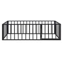 Metal Floor Bed Frame With Fence And Door