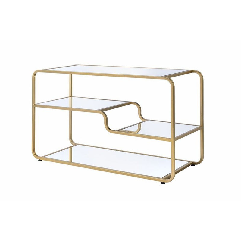 Astrid - TV Stand - Gold & Mirror