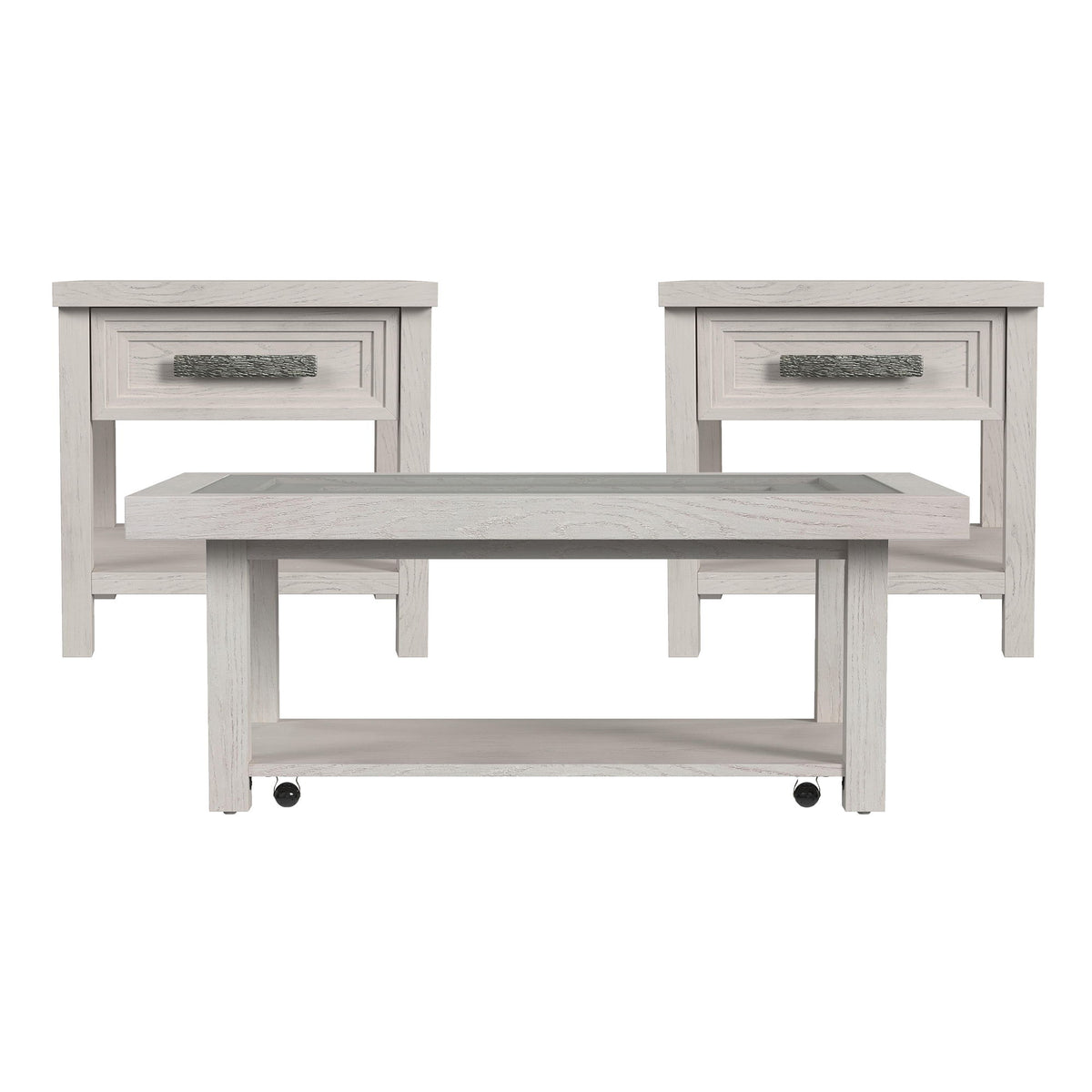 Avalanche Occasional Table Set in White by Elements International, view 3