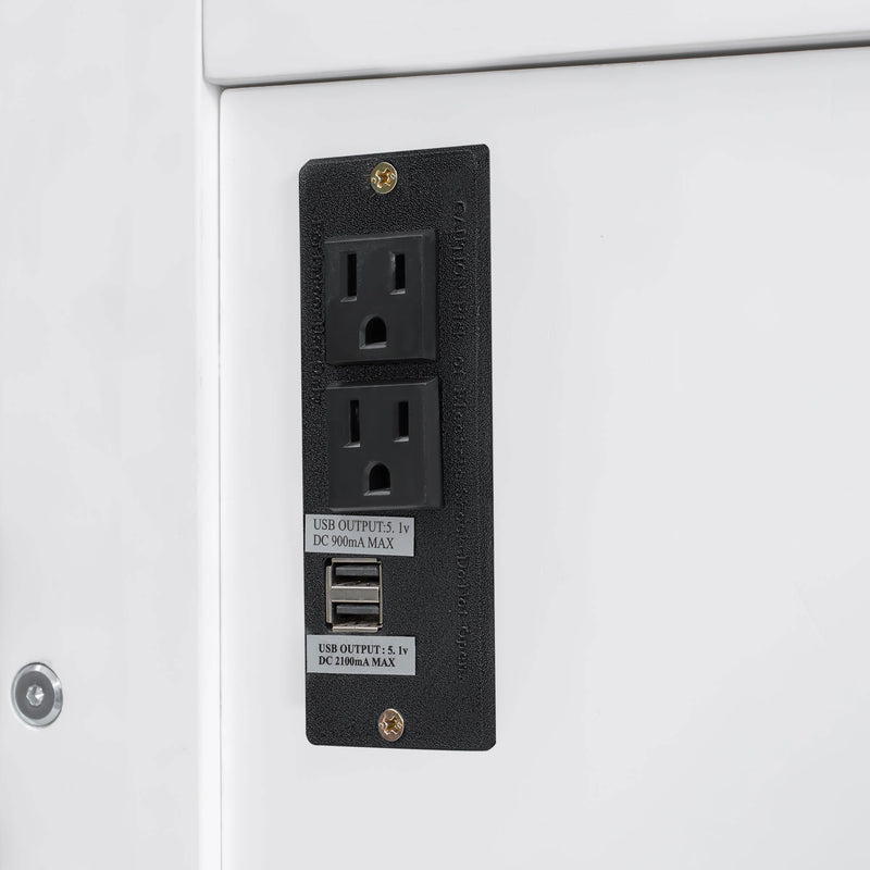 Murphy Bed With Desk, LED Lights & USB Charging Station