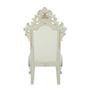 Adara - Side Chair (Set of 2) - Pearl White Synthetic Leather & Antique White