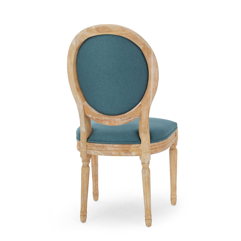 French Country Inspired Dining Chair With Iconic Round Backrest