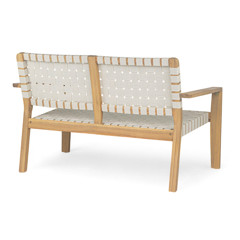 Woven Rope Outdoor Deep Seating Porch Loveseat For Garden