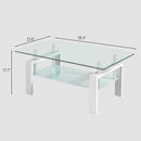 Tempered Glass Table With Storage