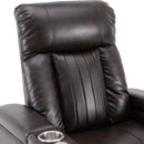 Power Recliner With Storage Arms, Cupholders, Swivel Tray Table And Cell Phone Stand - Brown