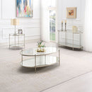 Zaba - Sofa Table - Glass Top & Champagne