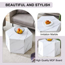 Modern Coffee Table With Complex Texture Patterns, Stylish And Durable Design - White