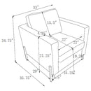 Tilly - Upholstered Track Arm Accent Chair - Oatmeal