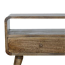 Solid Wood Curved Media Unit