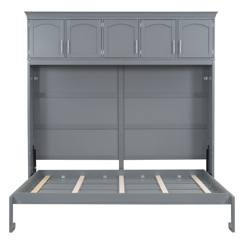 Murphy Modern Bed With Top Cabinets For Space Saving And Comfort