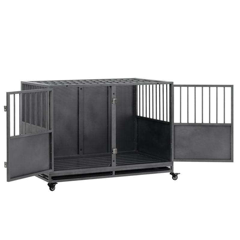 Heavy Duty Dog Crate - Silver Gray