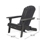 Zenithia - Outdoor Foldable Adirondack Chair With 2 Cup Holders