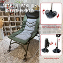 Camping Lounge Chair, Portable Folding Reclining Camping Chair With Adjustable Backrest For Indoor And Outdoor Camping Beach Hiking Fishing - Green / Black