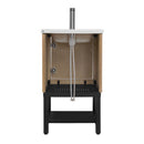 Modern Freestanding Bathroom Vanity With Ceramic Sink, Hot And Cold Faucet, 1 Door Cabinet & Open Shelf