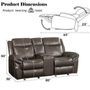 Lydia - Loveseat - Brown Leather Aire - Atlantic Fine Furniture Inc
